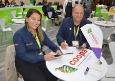 Coopa from Brazil are table grape growers from Petrolina with Ana Kelly and Marcelo Faria.
